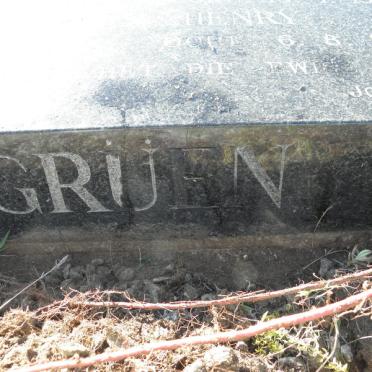GRUEN Johan 1873-1959 &amp; Maria A. 1874-1953 :: GRUEN Charles Henry 1906-1966