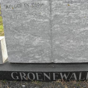 GROENEWALD J.J. 1929-1987 &amp; S.E. 1922-1987