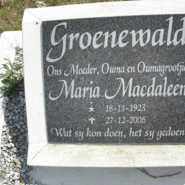 GROENEWALD Maria Macdaleen 1923-2005