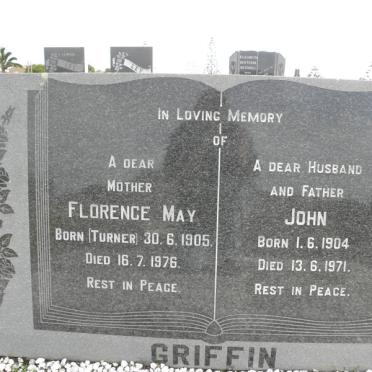GRIFFIN John 1904-1971 &amp; Florence May TURNER 1905-1976