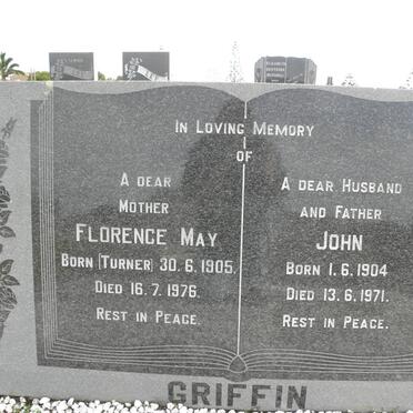 GRIFFIN John 1904-1971 &amp; Florence May TURNER 1905-1976