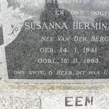 GREEN Susanna Hermina J.E. nee VAN DER BERG 1941-1963