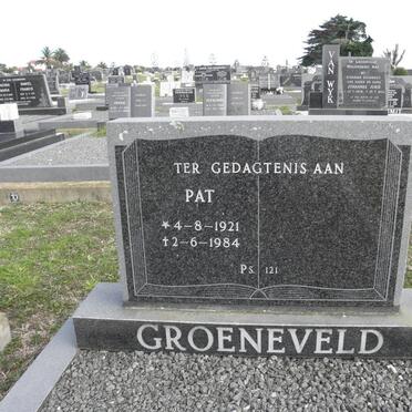 GROENEVELD Pat 1921-1984