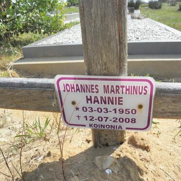 HANNIE Johannes Marthinus 1950-2008