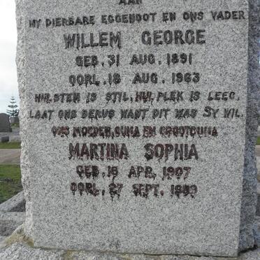 HEERDEN Willem George, van 1891-1963 &amp; Martina Sophia 1907-1989