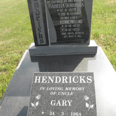 HENDRICKS Kenneth Elmo 1932-1995 &amp; Isabella Dorothea 1929-1990 :: HENDRICKS Gary 1964-2007