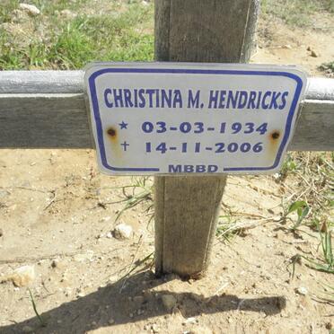 HENDRICKS Christina M. 1934-2006