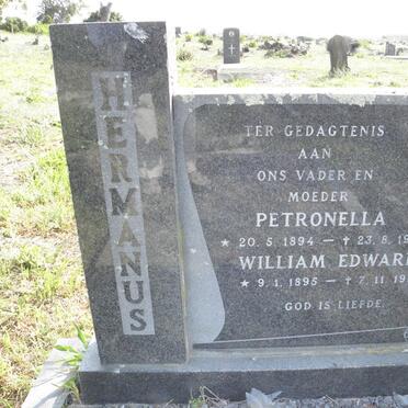 HERMANUS William Edward 1895-1976 &amp; Petronella 1894-1959