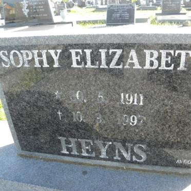 HEYNS Sophy Elizabeth 1911-1997