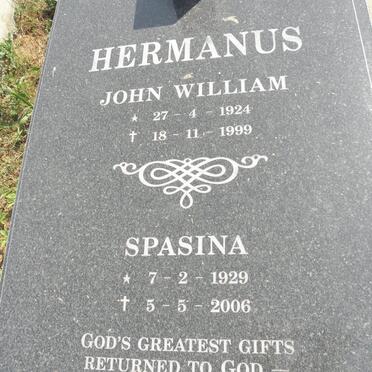 HERMANUS John William 1924-1999 &amp; Spasina 1929-2006