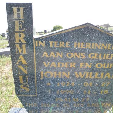 HERMANUS John William 1924-1999