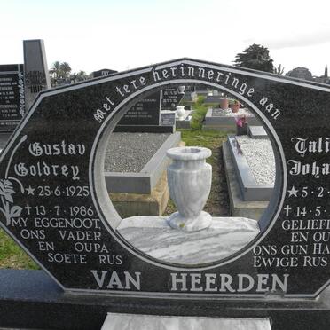 HEERDEN Gustav Goldrey 1925-1986 &amp; Talieta Johanna 1935-2006