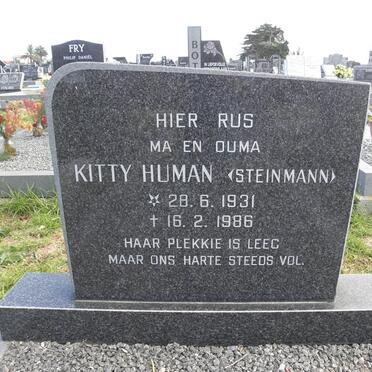 HUMAN Kitty nee STEINMANN 1931-1986