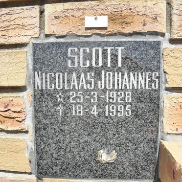 SCOTT Nicolaas Johannes 1928-1995