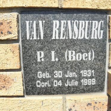 RENSBURG P.I., van 1931-1999