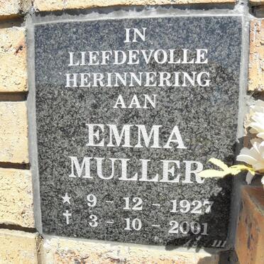 MULLER Emma 1927-2001