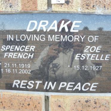 DRAKE Spencer French 1919-2002 &amp; Zoe Estelle 1927-