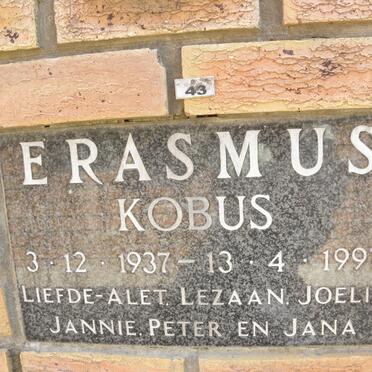 ERASMUS Kobus 1937-1997