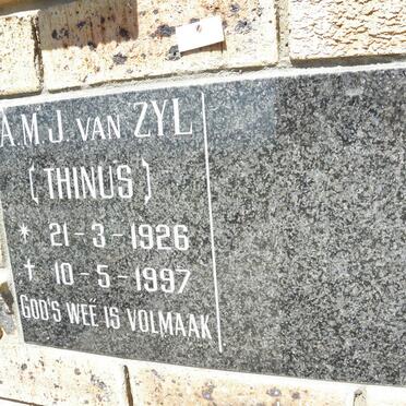 ZYL A.M.J., van 1926-1997 