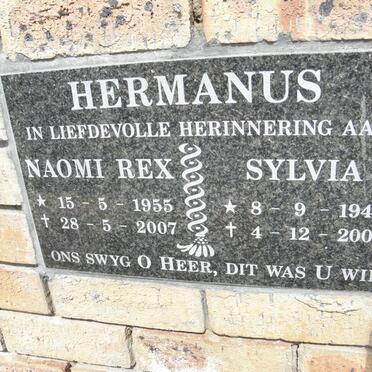 HERMANUS Naomi Rex 1955-2007 :: HERMANUS Sylvia 1948-2002
