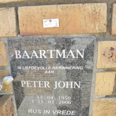BAARTMAN Peter John 1950-2006
