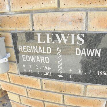 LEWIS Reginald Edward 1946-2001 &amp; Dawn 1950-