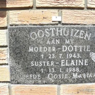 OOSTHUIZEN Dottie -1943 :: OOSTHUIZEN Elaine -1988