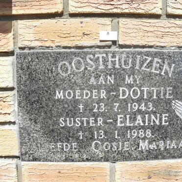 OOSTHUIZEN Dottie -1943 :: OOSTHUIZEN Elaine -1988