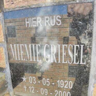 GRIESEL Miemie 1920-2000