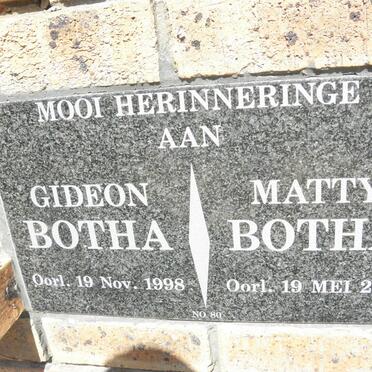 BOTHA Gideon -1998 &amp; Matty -2000