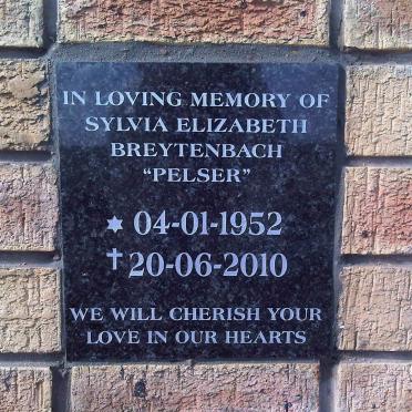 BREYTENBACH Sylvia Elizabeth nee PELSER 1952-2010