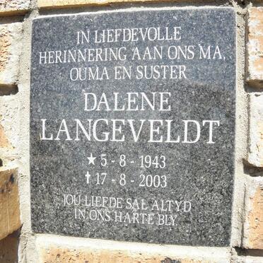 LANGEVELDT Dalene 1943-2003