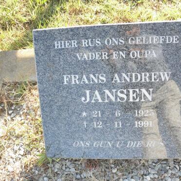 JANSEN Frans Andrew 1925-1991