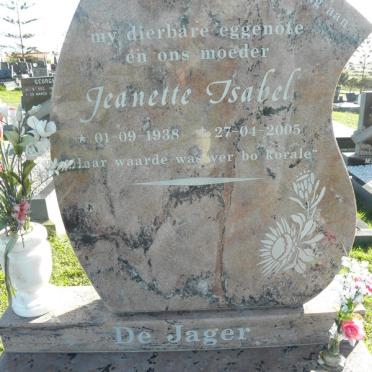 JAGER Jeanette Isabel, de 1938-2005