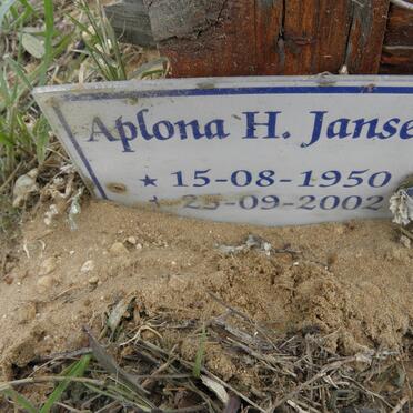 JANSEN Aplona H. 1950-2002