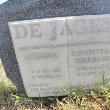 JAGER Christian Charles, de 1930-2004 &amp; Spasina 1938-1996