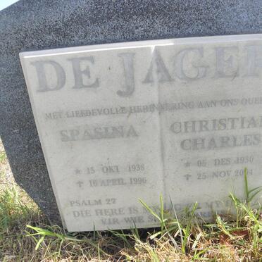 JAGER Christian Charles, de 1930-2004 &amp; Spasina 1938-1996