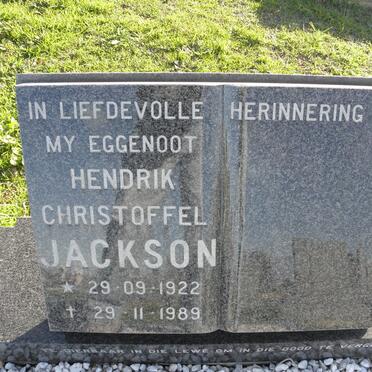 JACKSON Hendrik Christoffel 1922-1989