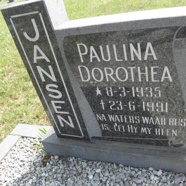 JANSEN Paulina Dorothea 1935-1991