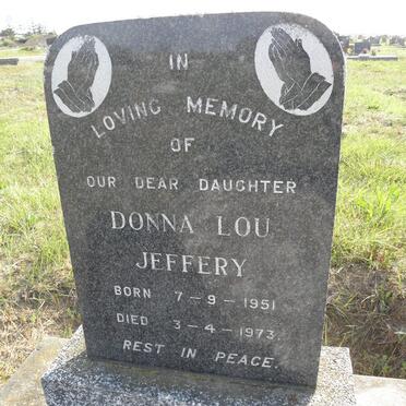 JEFFERY Donna Lou 1951-1973