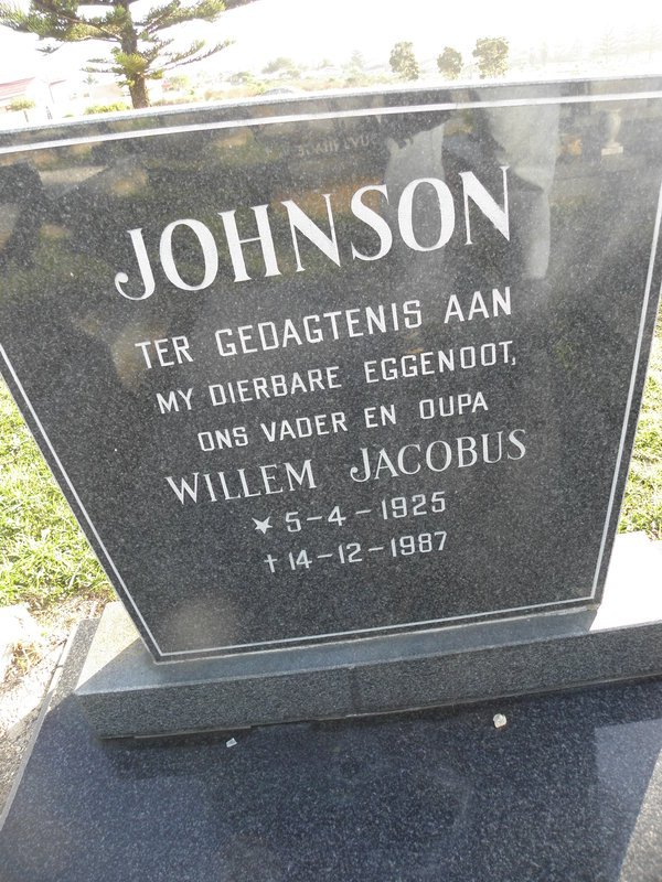 JOHNSON Willem Jacobus 1925-1987