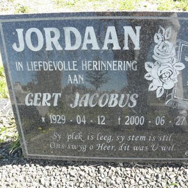 JORDAAN Gert Jacobus 1929-2000