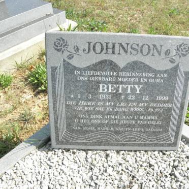 JOHNSON Betty 1931-1999