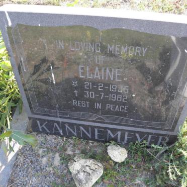 KANNEMEYER Elaine 1935-1982
