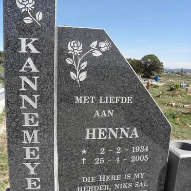 KANNEMEYER Henna 1934-2005