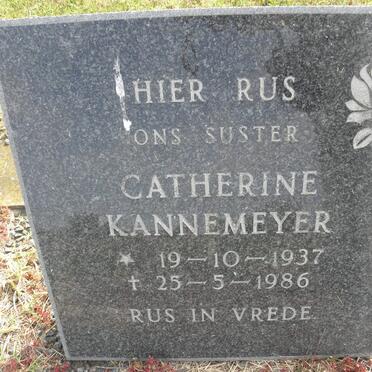KANNEMEYER Catherine 1937-1986