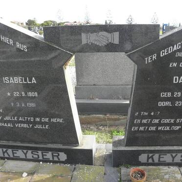 KEYSER Dawid 1894-1968 &amp; Isabella 1909-1981