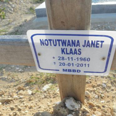 KLAAS Notutwana Janet 1960-2011