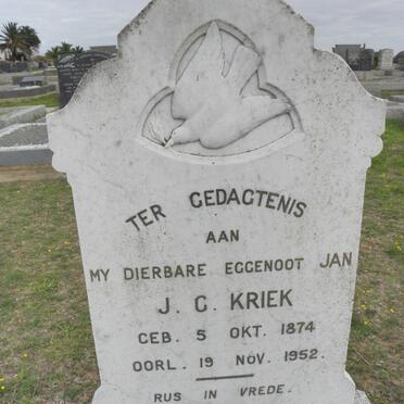KRIEK J.C. 1874-1952