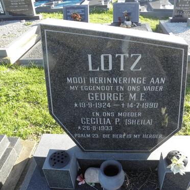 LOTZ George M.E. 1924-1990 &amp; Cecilia P. 1933-